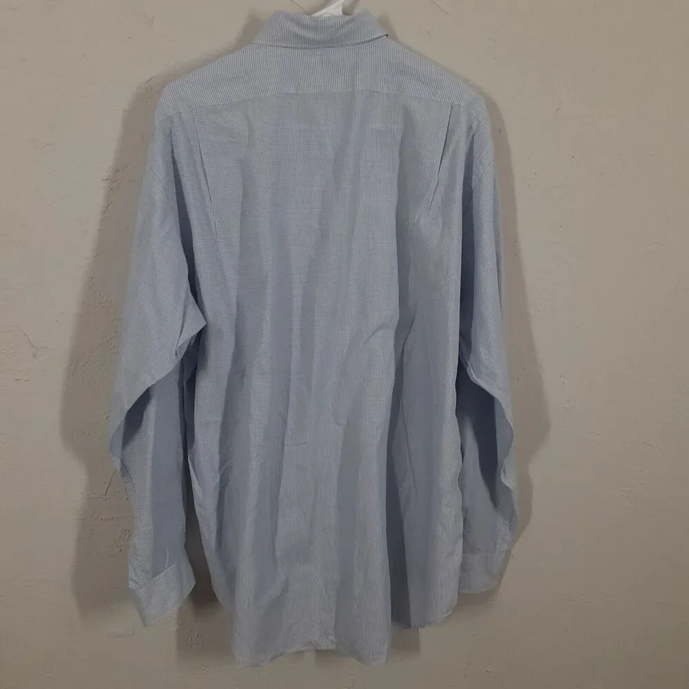 Polo Ralph Lauren Crane Mens M Blue White Check Long Sleeve Button Up Shirt